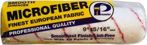 Premier Paint Roller - 5/16" Nap, 9" Wide Paint General Purpose Roller Cover - Smooth Texture, Microfiber - Eagle Tool & Supply