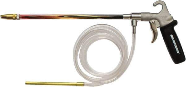 Guardair - 120 Max psi Brass Syphon Spray Gun - 1/4 NPT Inlet, 12" Tube Length, Aluminum Body/Brass Nozzle - Eagle Tool & Supply