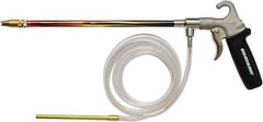 Guardair - 120 Max psi Brass Syphon Spray Gun - 1/4 NPT Inlet, 12" Tube Length, Aluminum Body/Brass Nozzle - Eagle Tool & Supply