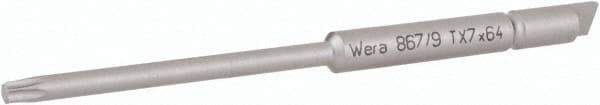 Wera - 4mm Drive, Torx Precision Screwdriver Bit - 2-1/2" OAL - Eagle Tool & Supply