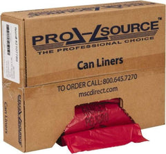 PRO-SOURCE - 30 Gal Capacity, Red, Hazardous Waste Bag - 1.3 mil Thick x 30" Wide x 37" High, Roll - Eagle Tool & Supply