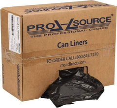 PRO-SOURCE - 1.5 mil Thick, Heavy-Duty Trash Bags - Linear Low-Density Polyethylene (LLDPE), Flat Pack Dispenser, 40" Wide x 46" High, Black - Eagle Tool & Supply