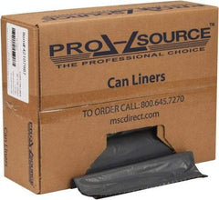 PRO-SOURCE - 1.3 mil Thick, Heavy-Duty Trash Bags - Hexene Resins, Roll Dispenser, 38" Wide x 58" High, Gray - Eagle Tool & Supply