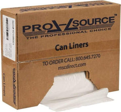 PRO-SOURCE - 1.5 mil Thick, Heavy-Duty Trash Bags - Hexene Resins, Roll Dispenser, 33" Wide x 39" High, Clear - Eagle Tool & Supply