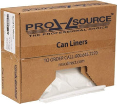 PRO-SOURCE - 1.1 mil Thick, Heavy-Duty Trash Bags - Hexene Resins, Roll Dispenser, 38" Wide x 58" High, Clear - Eagle Tool & Supply