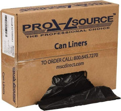 PRO-SOURCE - 1.1 mil Thick, Heavy-Duty Trash Bags - Hexene Resins, Roll Dispenser, 43" Wide x 47" High, Black - Eagle Tool & Supply