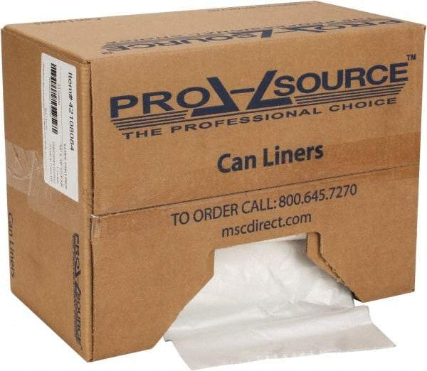 PRO-SOURCE - 1.1 mil Thick, Heavy-Duty Trash Bags - Hexene Resins, Roll Dispenser, 33" Wide x 39" High, Clear - Eagle Tool & Supply