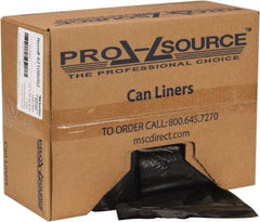 PRO-SOURCE - 1.1 mil Thick, Heavy-Duty Trash Bags - Hexene Resins, Roll Dispenser, 33" Wide x 39" High, Black - Eagle Tool & Supply