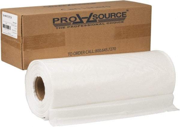 PRO-SOURCE - 2.7 mil Thick, Heavy-Duty Trash Bags - Hexene Resins, Roll Dispenser, 38" Wide x 63" High, Clear - Eagle Tool & Supply