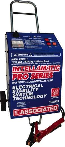 Associated Equipment - 12/24 Volt Automatic Charger/Maintainer - 70 Amps/35 Amps, 200 Starter Amps - Eagle Tool & Supply