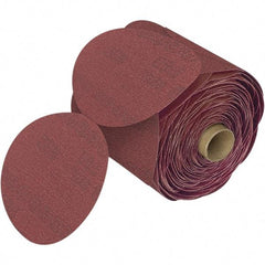 3M - 6" Diam, 100 Grit Aluminum Oxide Adhesive PSA Disc - Fine Grade, Reddish Brown, Film Backing, Flexible, Use with Random Orbital Sanders - Eagle Tool & Supply