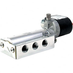 Parker - 120/60 - 110/50 VAC 1/4" NPT Port Aluminum 5-Way, 2 Position Solenoid Valve - Eagle Tool & Supply