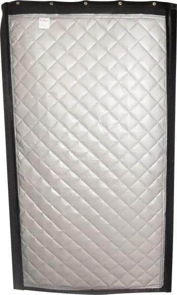 Singer Safety - 4' Long x 48" Wide, Fiberglass Modular Acoustic Screen/Frame - ASTM E-84 Specification, Metallic Gray - Eagle Tool & Supply