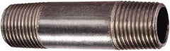 Value Collection - Schedule 80, 1-1/2" Diam x 7" Long Black Pipe Nipple - Seamless - Eagle Tool & Supply