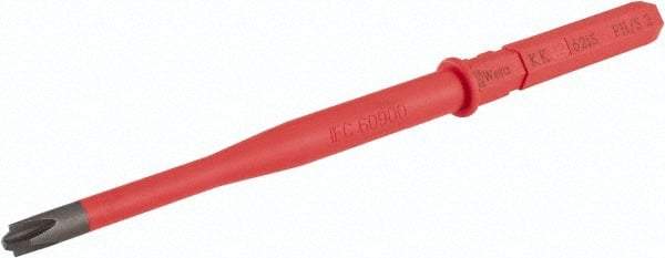 Wera - 3/8" Drive, #2 Reversible Phillips/Slotted Screwdriver Bit - 6-1/4" OAL - Eagle Tool & Supply