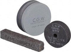 Camel Grinding Wheels - 80 Grit Silicon Carbide Type 1 Dressing Wheel - 3" Diam x 1/2" Hole x 1" Thick, Fine Grade, Hardness J, Vitrified Bond, No Recess - Eagle Tool & Supply