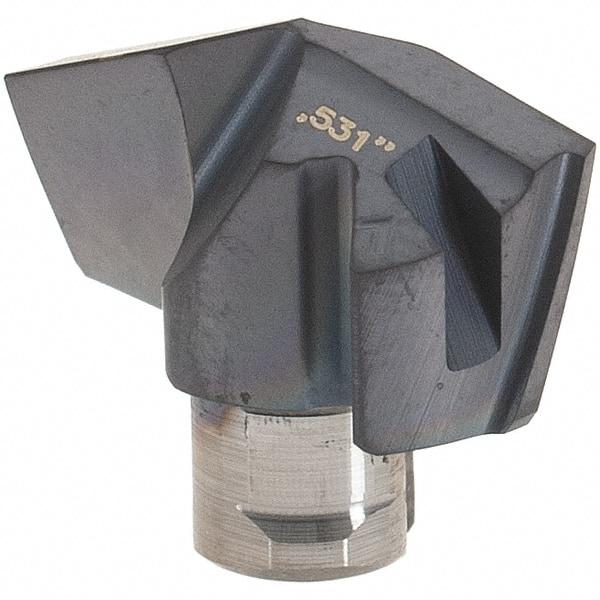 Iscar - Series ICM, 13.49mm Diam Grade IC907 140° Replaceable Drill Tip - Carbide, TiAlN/TiN Finish, 13 Seat Size - Eagle Tool & Supply