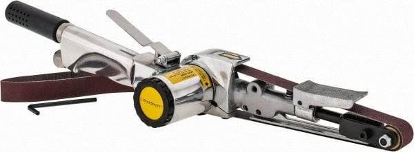 Value Collection - 3/4 x 20-1/2 Inch, 16,000 RPM Air Belt Sander - 0.45 Hp, 4 CFM Air Consumption, Rear Exhaust - Eagle Tool & Supply