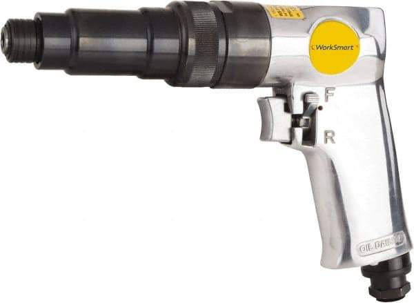 Value Collection - 1/4" Bit Holder, 1,800 RPM, Pistol Grip Handle Air Screwdriver - 2-1/2 to 5.8 Ft/Lb Torque, 1/4" Inlet, 4 CFM - Eagle Tool & Supply