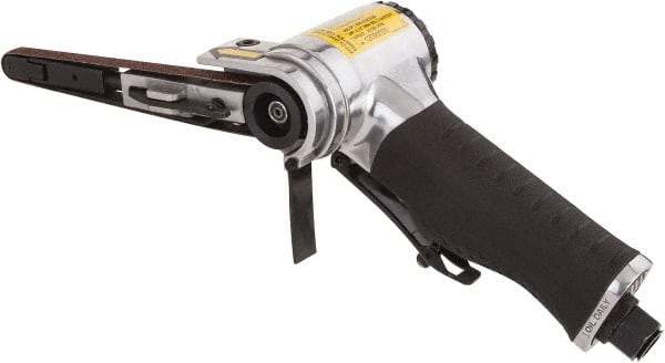 Value Collection - 3/8 x 13 Inch, 20,000 RPM Air Belt Sander - 0.45 Hp, 4 CFM Air Consumption, Rear Exhaust - Eagle Tool & Supply