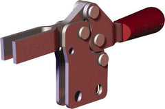 De-Sta-Co - 151 Lb Holding Capacity, Horizontal Handle, Manual Hold Down Toggle Clamp - 60° Handle Movement, 90° Bar Opening, U-Bar, Flanged Base, Carbon Steel - Eagle Tool & Supply