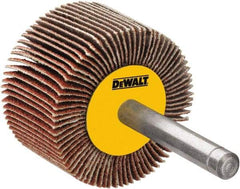 DeWALT - 4-1/2" Diam, 80 Grit Aluminum Oxide Unmounted Flap Wheel - 5/8-11 Thread, 1-1/8" Wide, Coated, Medium Grade, 13,300 Max RPM - Eagle Tool & Supply