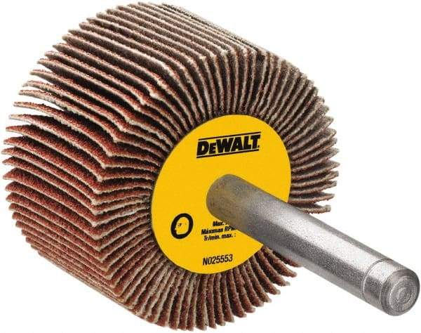 DeWALT - 6-1/2" Diam, 50 Grit Aluminum Oxide Unmounted Flap Wheel - 1" Hole, 2" Wide, Coated, Coarse Grade, 5,800 Max RPM - Eagle Tool & Supply