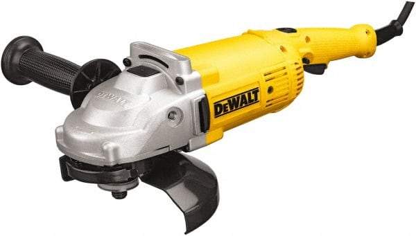 DeWALT - 7" Wheel Diam, 8,500 RPM, Corded Angle & Disc Grinder - 5/8-11 Spindle, 120 Volts - Eagle Tool & Supply