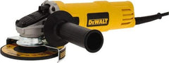 DeWALT - 4-1/2" Wheel Diam, 12,000 RPM, Corded Angle & Disc Grinder - 5/8-11 Spindle, 120 Volts, 7 Amps - Eagle Tool & Supply