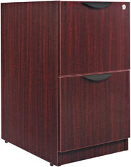 ALERA - 15-5/8" Wide x 28-1/2" High x 28-1/2" Deep, 2 Drawer Full Pedestal - Woodgrain Laminate, Mahogany - Eagle Tool & Supply