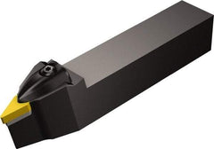 Sandvik Coromant - DVVN, Neutral Cut, 17.50° Lead Angle, 25mm Shank Height x 25mm Shank Width, Negative Rake Indexable Turning Toolholder - 150mm OAL, VNMG 16 04 08 Insert Compatibility, Series T-Max P - Eagle Tool & Supply