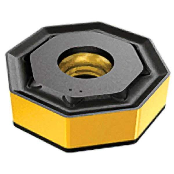 Iscar - ONHU080608 TN Grade IC910 Carbide Milling Insert - AlTiN Finish, 0.2362" Thick, 0.7953" Inscribed Circle, 0.8mm Corner Radius - Eagle Tool & Supply