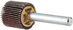 DeWALT - 3/4" Diam x 3/4" Face Width, Fine Aluminum Oxide Coated Mounted Flap Wheel - 1/4" Shank Mount, 120 Grit, Cloth Backing, 25,000 Max RPM - Eagle Tool & Supply