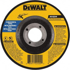 DeWALT - 6" 60 Grit Aluminum Oxide Cutoff Wheel - 0.045" Thick, 7/8" Arbor, 10,100 Max RPM, Use with Angle Grinders - Eagle Tool & Supply