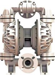 Versa-Matic - 1-1/4 \x96 1-1/2 NPT, Air Operated Diaphragm Pump - PTFE Diaphragm, Polypropylene Housing - Eagle Tool & Supply
