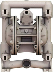 Versa-Matic - 1" NPT, Air Operated Diaphragm Pump - Santoprene Diaphragm, Aluminum Housing - Eagle Tool & Supply