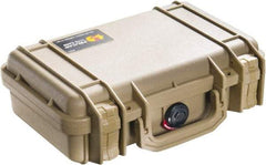 Pelican Products, Inc. - 8-11/32" Wide x 3-25/32" High, Clamshell Hard Case - Tan, Polyethylene - Eagle Tool & Supply