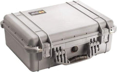 Pelican Products, Inc. - 15-49/64" Wide x 7-13/32" High, Clamshell Hard Case - Silver, Polyethylene - Eagle Tool & Supply