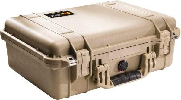 Pelican Products, Inc. - 14-1/16" Wide x 6-15/16" High, Clamshell Hard Case - Tan, Polyethylene - Eagle Tool & Supply