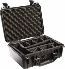 Pelican Products, Inc. - 13" Wide x 6-53/64" High, Clamshell Hard Case - Black, Polyethylene - Eagle Tool & Supply