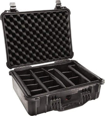 Pelican Products, Inc. - 15-49/64" Wide x 7-13/32" High, Clamshell Hard Case - Black, Polyethylene - Eagle Tool & Supply
