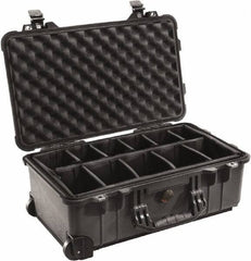 Pelican Products, Inc. - 13-13/16" Wide x 9" High, Clamshell Hard Case - Black, Polyethylene - Eagle Tool & Supply