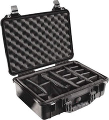 Pelican Products, Inc. - 14-1/16" Wide x 6-15/16" High, Clamshell Hard Case - Black, Polyethylene - Eagle Tool & Supply