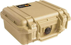 Pelican Products, Inc. - 9-11/16" Wide x 4-7/8" High, Clamshell Hard Case - Tan, Polyethylene - Eagle Tool & Supply
