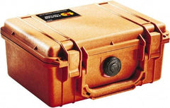 Pelican Products, Inc. - 7-51/64" Wide x 4-19/64" High, Clamshell Hard Case - Orange, Polyethylene - Eagle Tool & Supply
