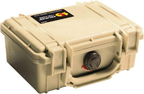 Pelican Products, Inc. - 6-49/64" Wide x 3-7/8" High, Clamshell Hard Case - Tan, Polyethylene - Eagle Tool & Supply
