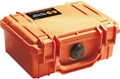Pelican Products, Inc. - 6-49/64" Wide x 3-7/8" High, Clamshell Hard Case - Orange, Polyethylene - Eagle Tool & Supply