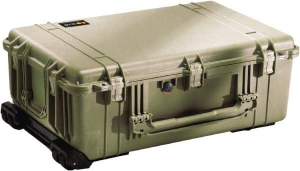 Pelican Products, Inc. - 20-15/32" Wide x 12-29/64" High, Clamshell Hard Case - Olive, Polyethylene - Eagle Tool & Supply