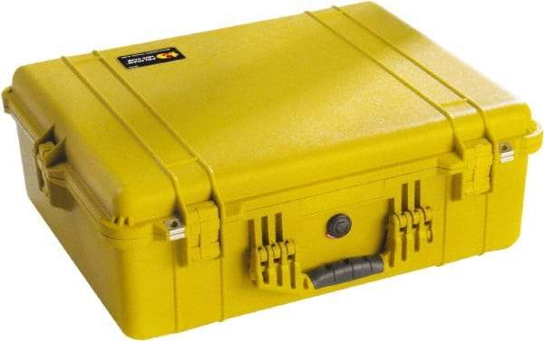 Pelican Products, Inc. - 19-23/64" Wide x 8-51/64" High, Clamshell Hard Case - Yellow, Polyethylene - Eagle Tool & Supply