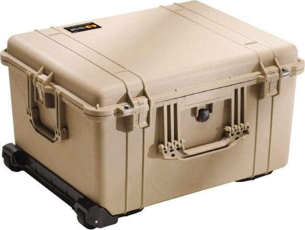 Pelican Products, Inc. - 19-37/64" Wide x 13-29/32" High, Clamshell Hard Case - Tan, Polyethylene - Eagle Tool & Supply